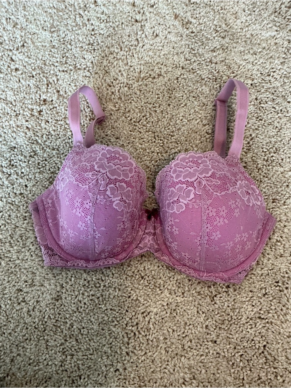 Victoria's Secret Lace Underwire Bra in Dusty Mauve